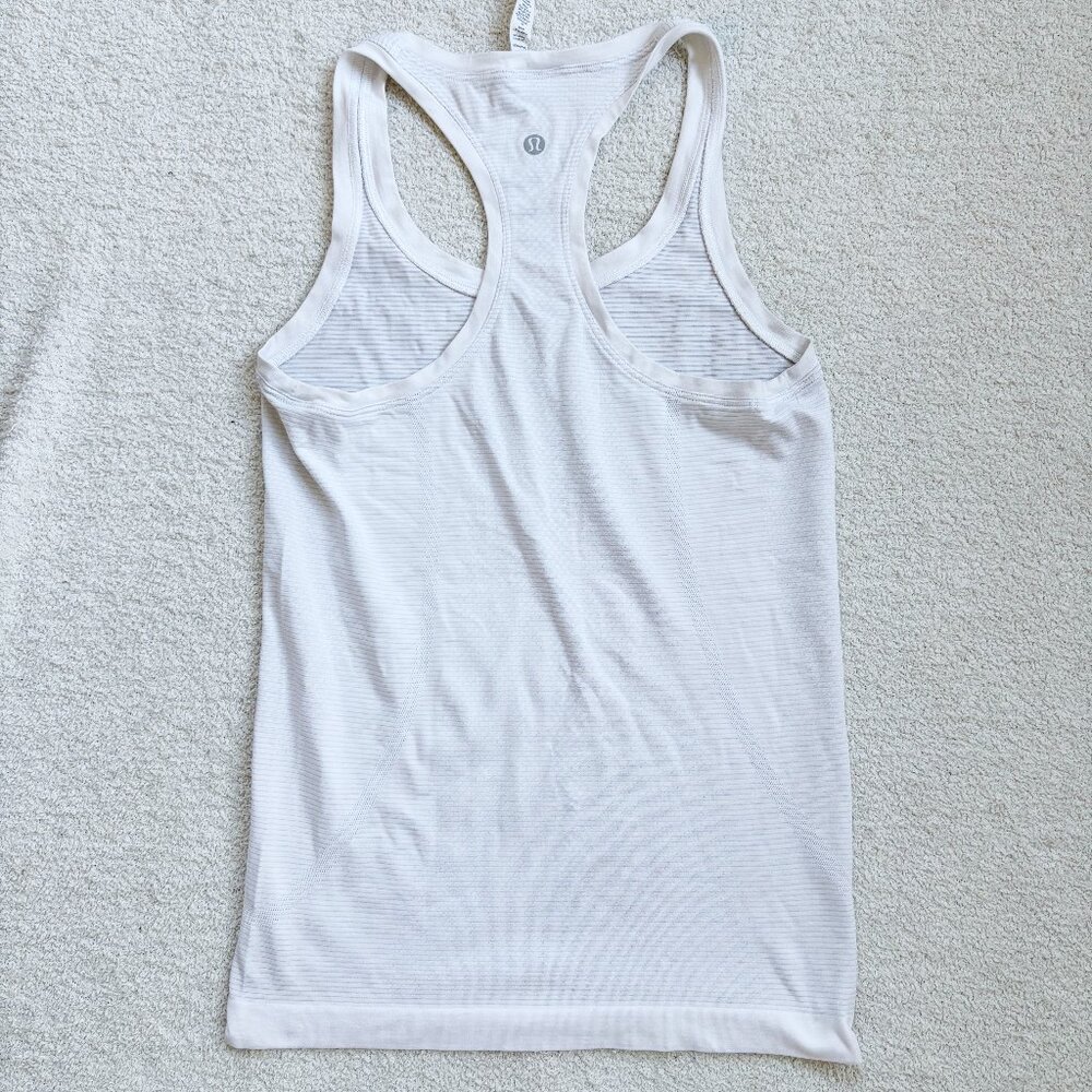Lululemon Racerback Tank Top Size 4 White Athletic Yoga Workout